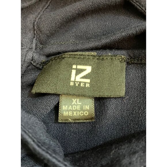 IZ Byer Blue Long Sleeve Top V-Neck Size XL - Picture 4 of 6
